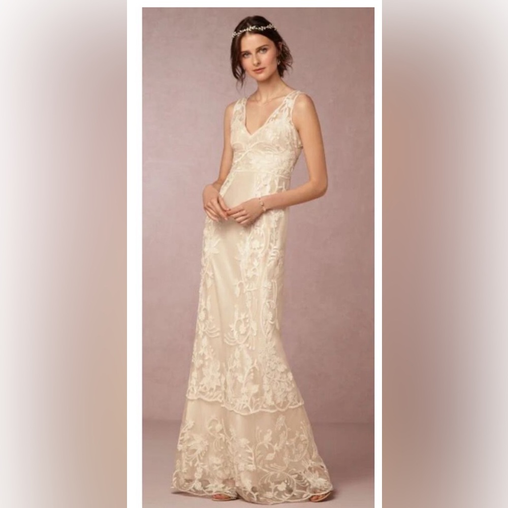 Yoana Baraschi dress BHLDN off cream dress Gwyneth gown